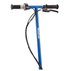 E100 Scooter in blue handlebars